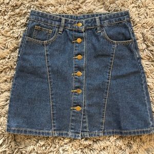 Button down jean skirt!
